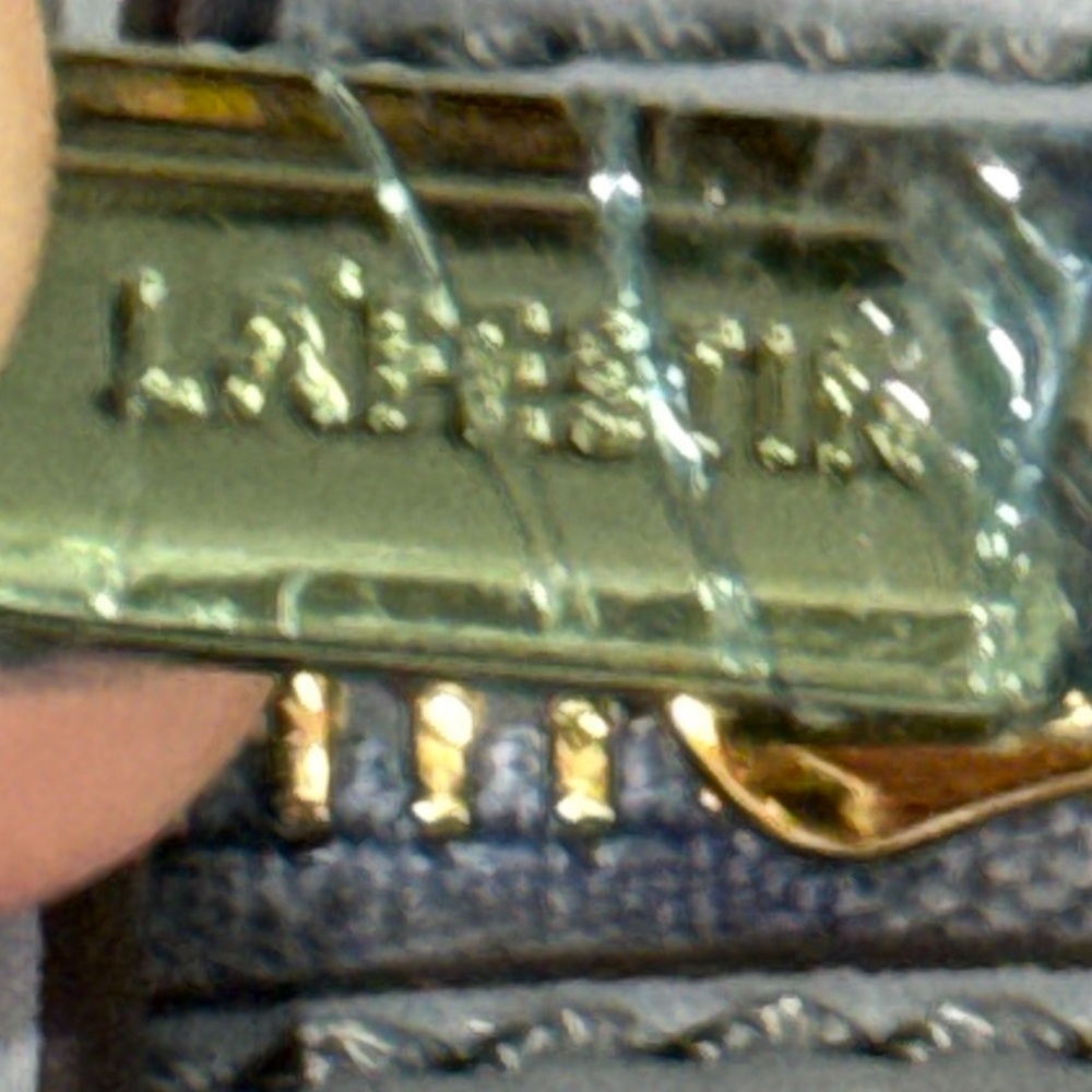 LA’FESTIN Floral Embroidered Blue Leather Style Bag with Two Crossbody Straps. - Picture 9 of 14